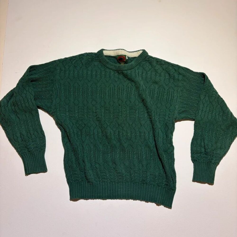 Vintage green cable knit Boston traders sweater